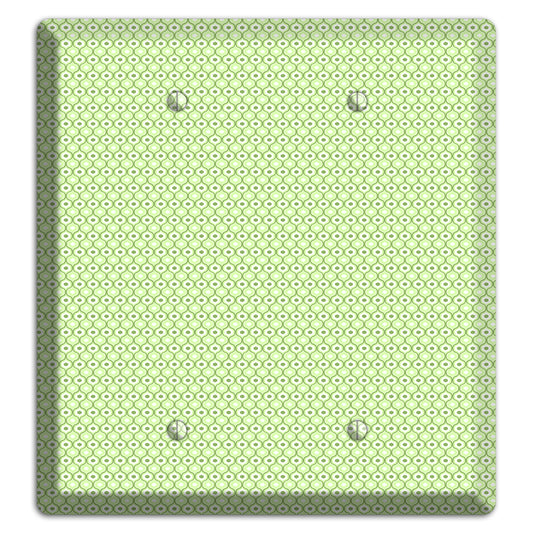 Multi Green Tiny Double Scallop 2 Blank Wallplate