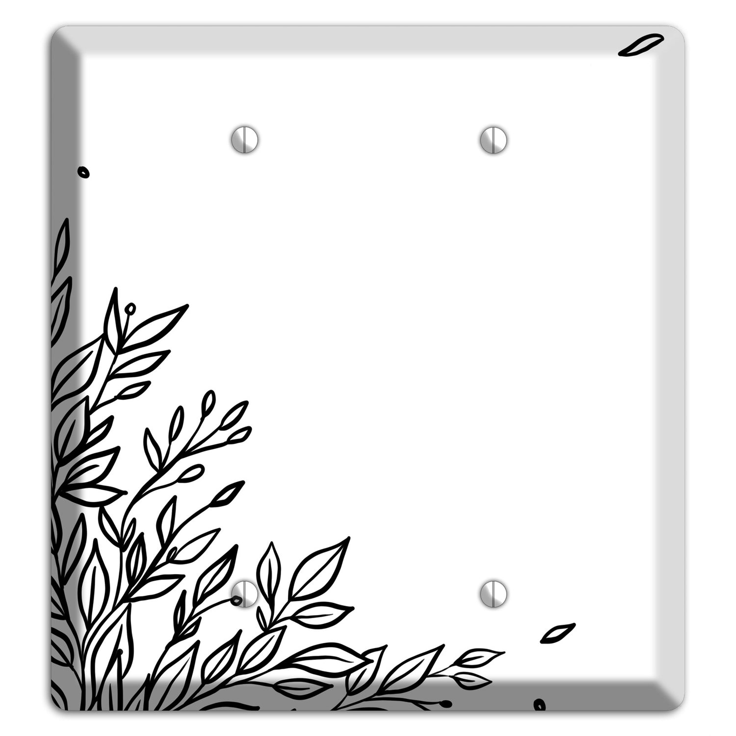 Hand-Drawn Floral 17 2 Blank Wallplate