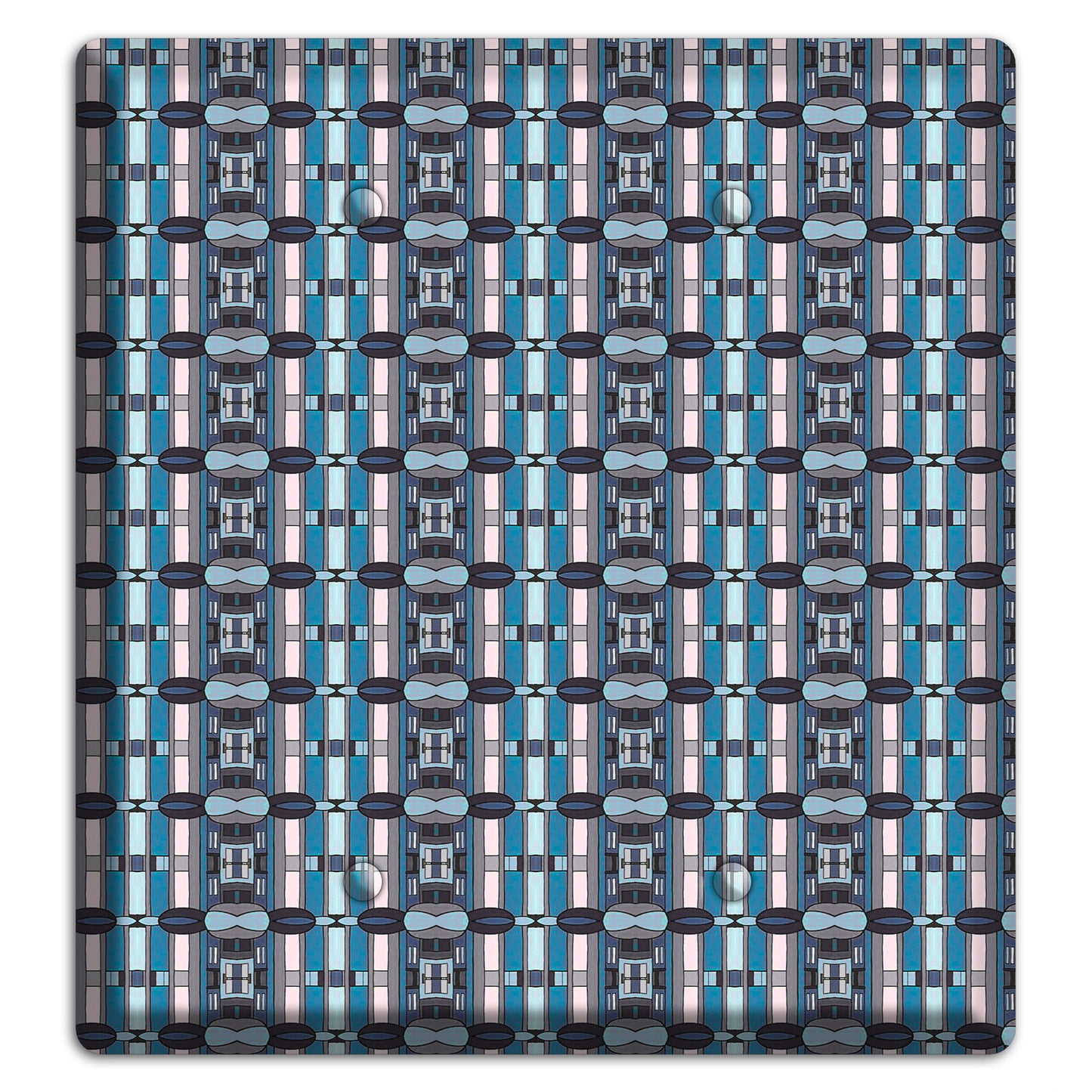 Blue and Grey Tapestry 2 Blank Wallplate