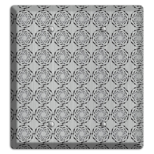 Hexagon Rotation  Stainless 2 Blank Wallplate