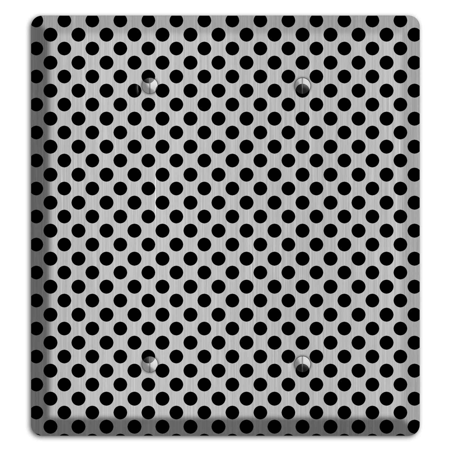 Packed Small Polka Dots Stainless 2 Blank Wallplate