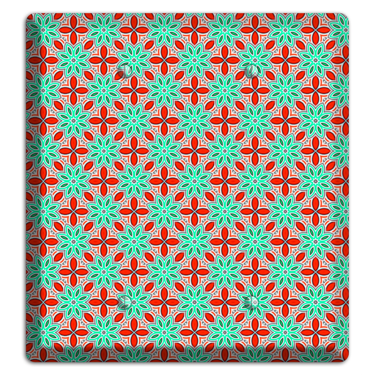 Green and Red Foulard 2 2 Blank Wallplate