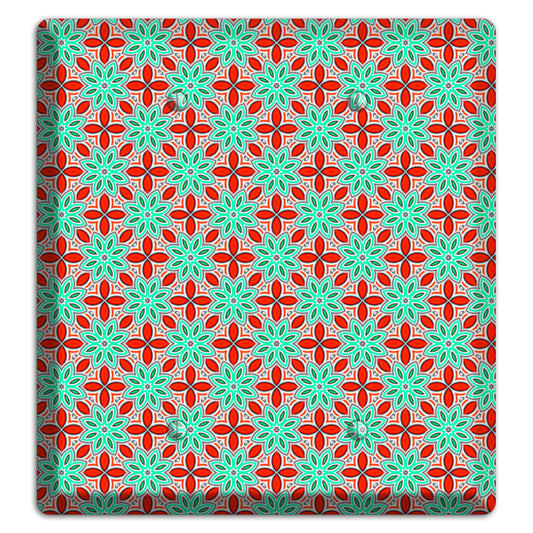 Green and Red Foulard 2 2 Blank Wallplate