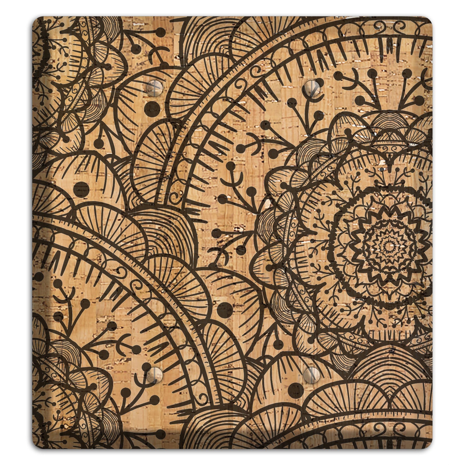 Mandala Cork 2 Blank Wallplate