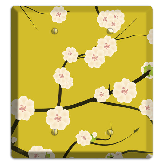 Yellow Chery Blossoms 2 Blank Wallplate