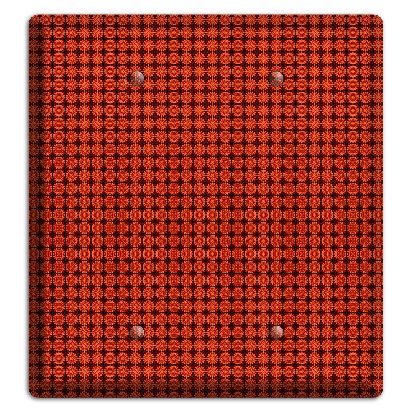 Maroon with Tiled Red Foulard 2 Blank Wallplate