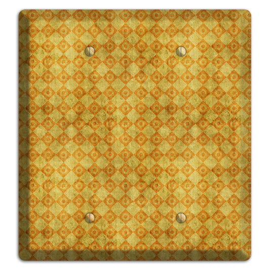 Mustard Diamond Circles 2 Blank Wallplate