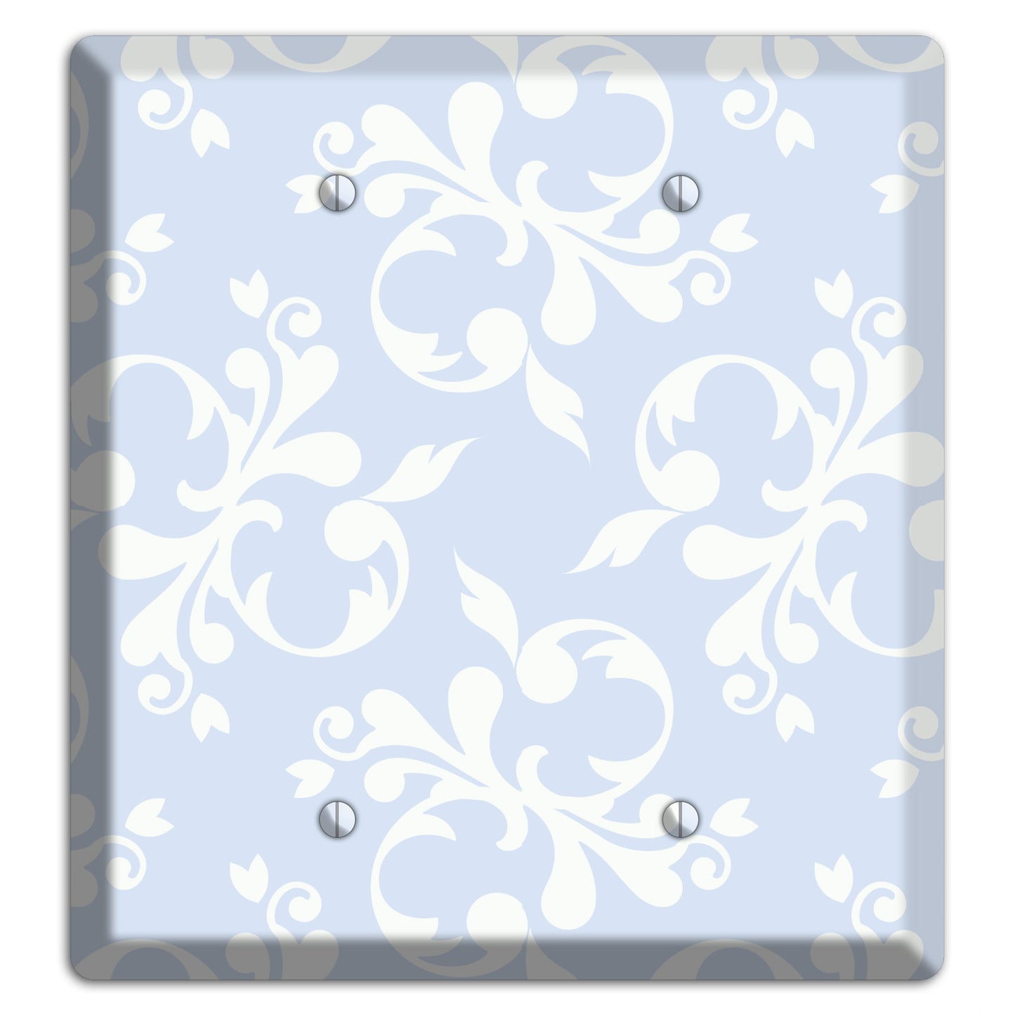 Light Blue Victorian Toile 2 Blank Wallplate