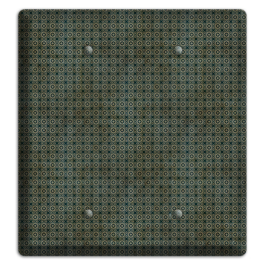 Dark Green Grunge Tiny Tiled Tapestry 2 Blank Wallplate