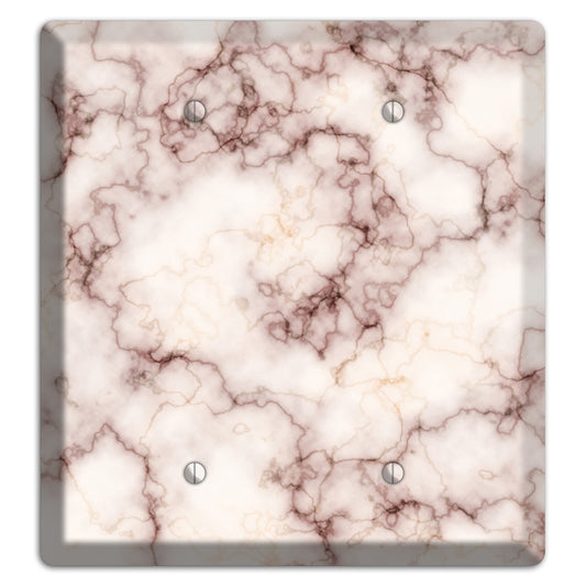 Burgundy Stained Marble 2 Blank Wallplate