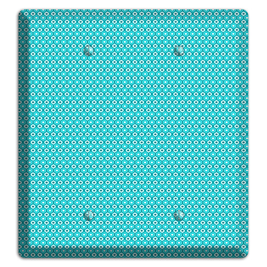 Turquoise Tiny Double Scallop 2 Blank Wallplate