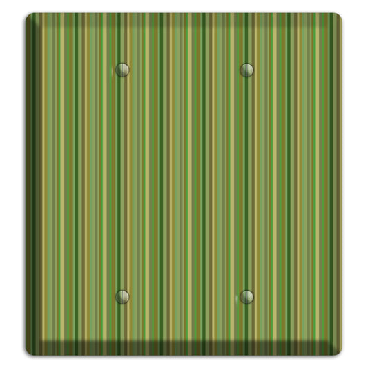 Multi Green Vertical Stripes 2 Blank Wallplate