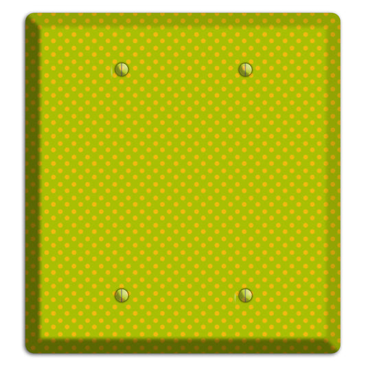 Multi Lime Tiny Polka Dots 2 Blank Wallplate