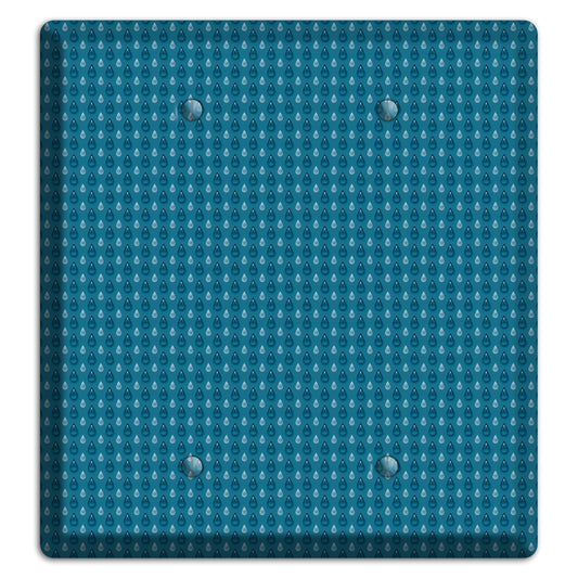 Blue Drops 2 Blank Wallplate