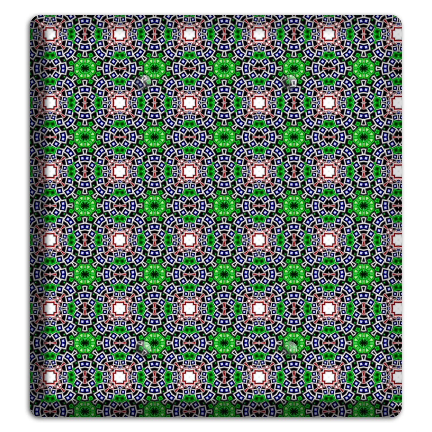 Green Foulard 4 2 Blank Wallplate