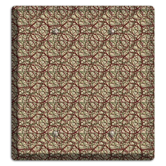 Brown and Burgundy Circles 2 Blank Wallplate