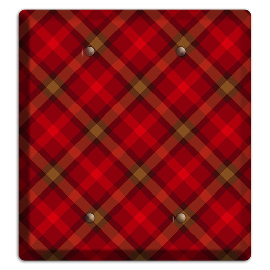 Red Tartan 2 Blank Wallplate