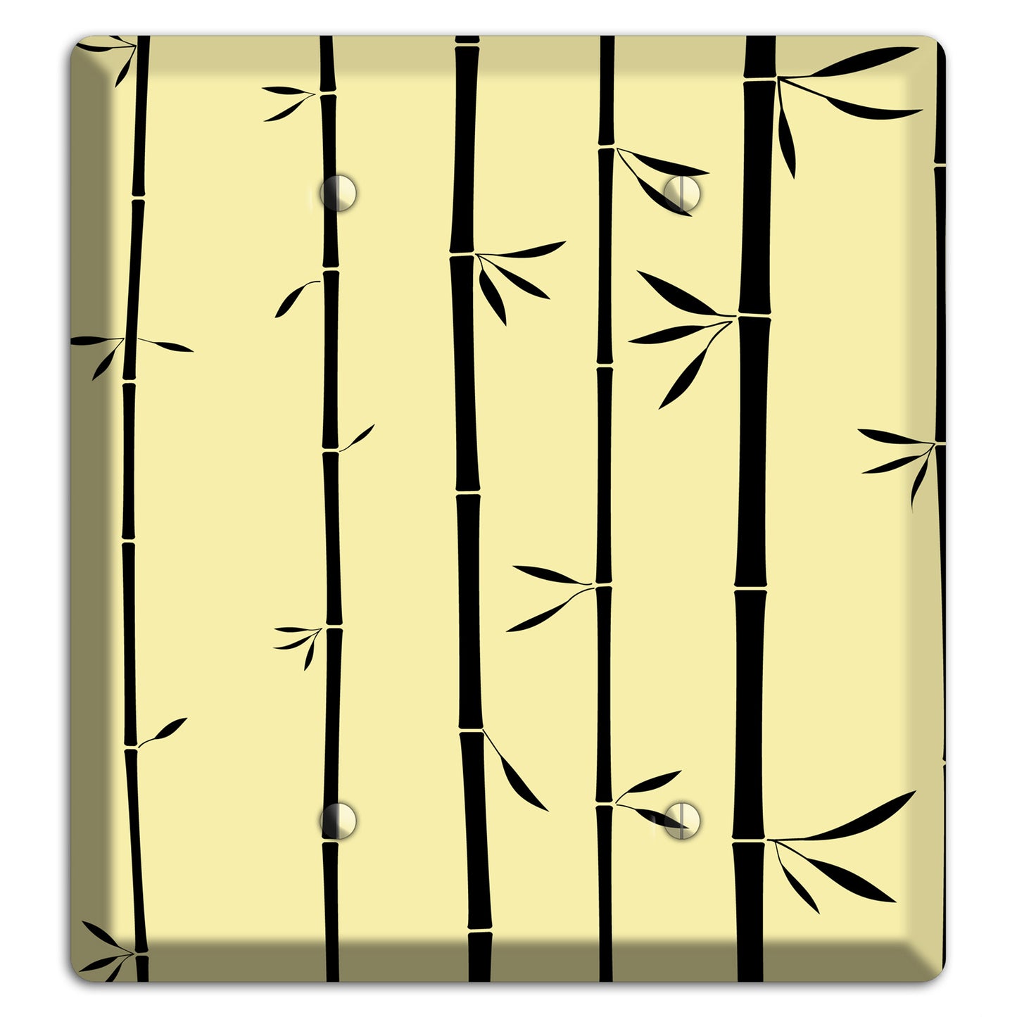 Yellow and Black Bamboo 2 Blank Wallplate