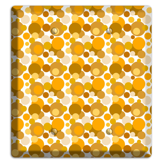 Multi Umber Bubble Dots 2 Blank Wallplate