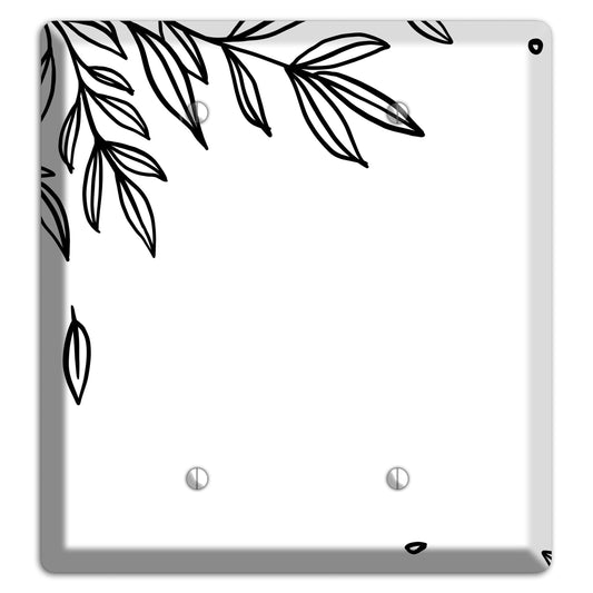 Hand-Drawn Floral 3 2 Blank Wallplate