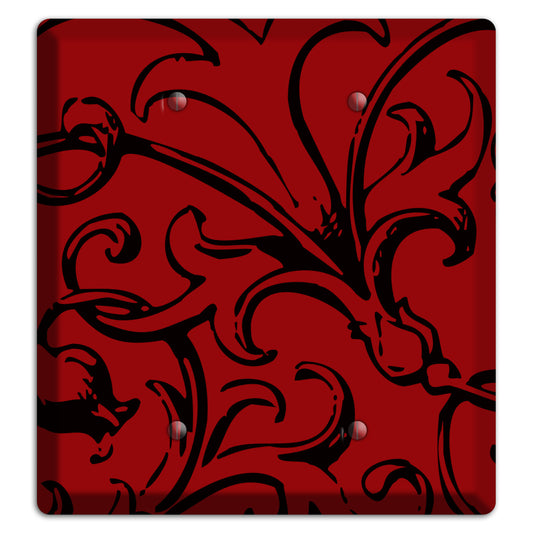 Victorian Red 2 Blank Wallplate