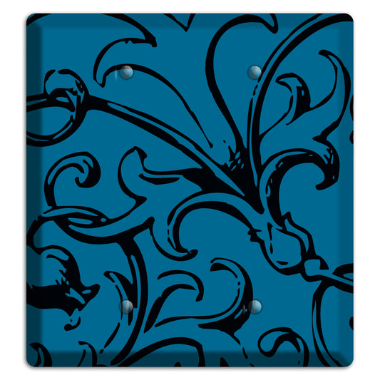 Victorian Blue 2 Blank Wallplate