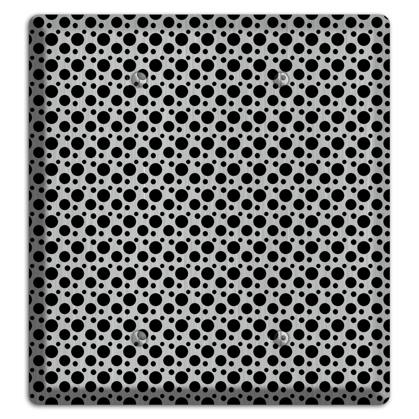 Small and Tiny Polka Dots Stainless 2 Blank Wallplate