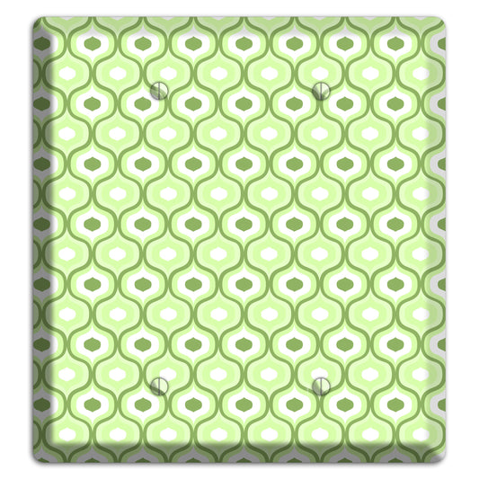 Multi Green Double Scallop 2 Blank Wallplate