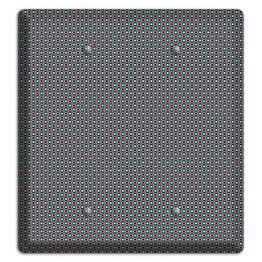 Green Red Grey Geometric 2 Blank Wallplate