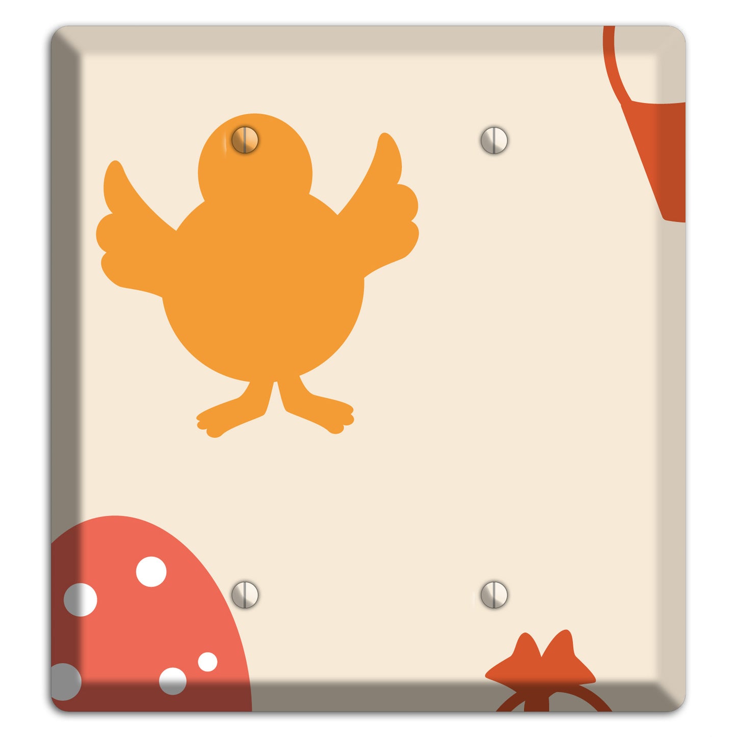 Yellow Chick 2 Blank Wallplate