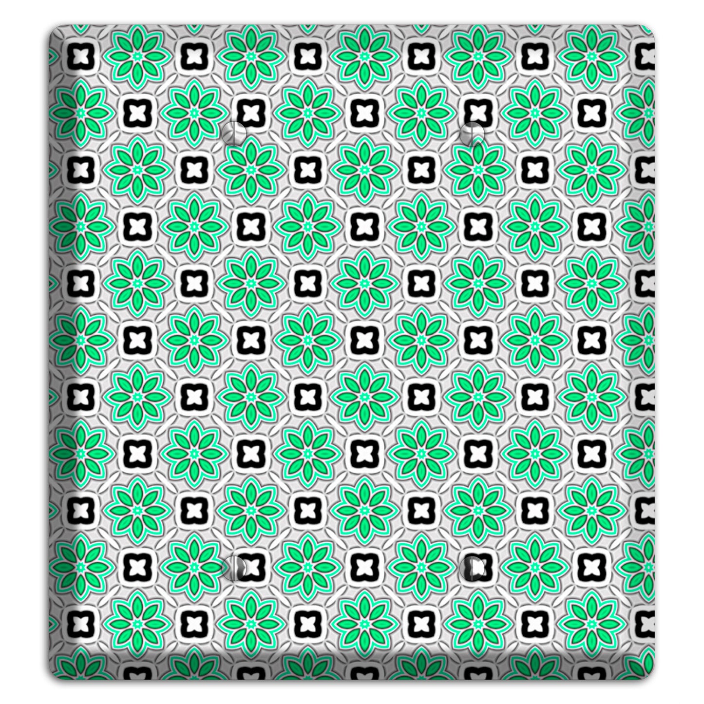 Green and Black Foulard 2 Blank Wallplate