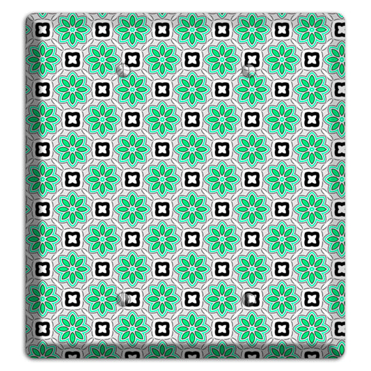 Green and Black Foulard 2 Blank Wallplate