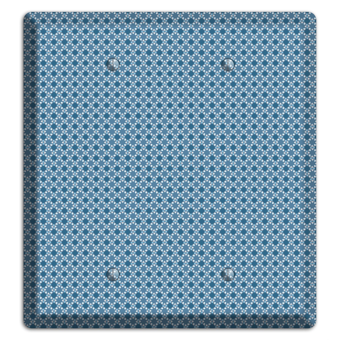 Multi Blue Checkered Foulard 2 Blank Wallplate