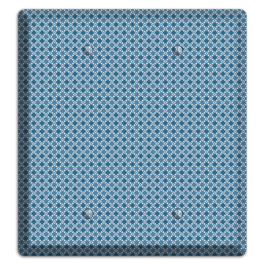 Multi Blue Checkered Foulard 2 Blank Wallplate