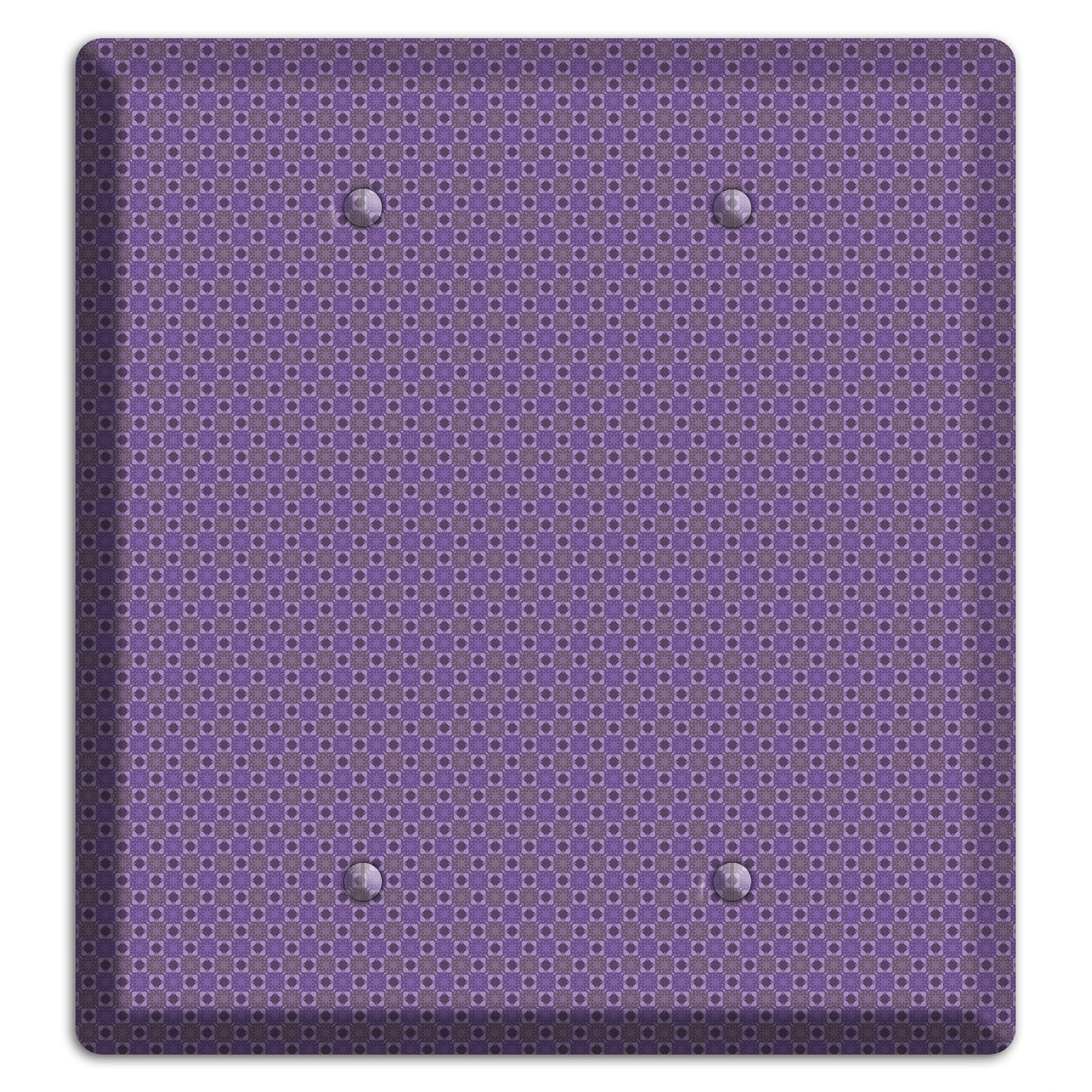 Multi Purple Tiled 2 Blank Wallplate