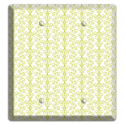 Olive Toile Half Drop 2 Blank Wallplate