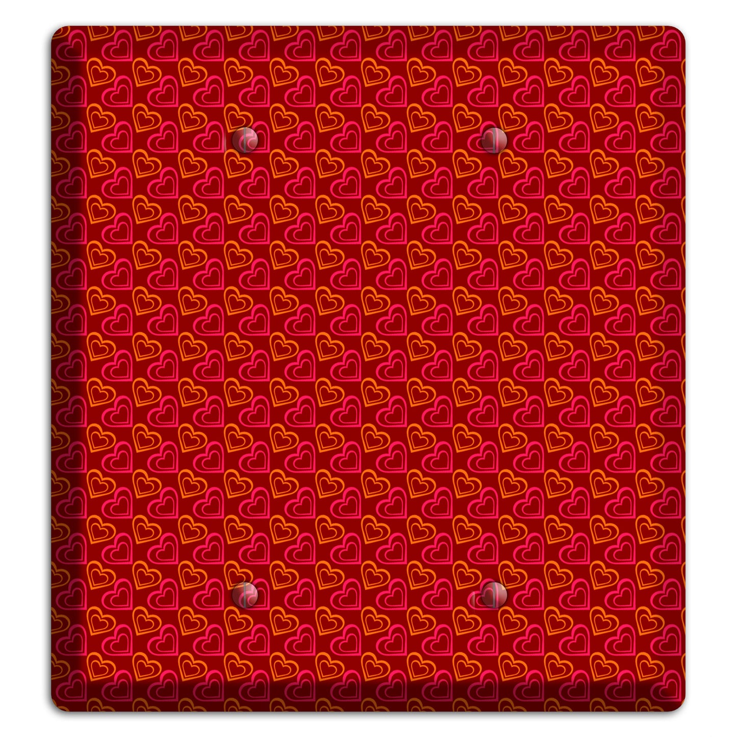 Red and Orange Hearts 2 Blank Wallplate