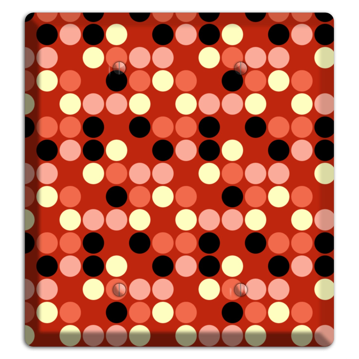 Multi Color Red Dots 2 Blank Wallplate