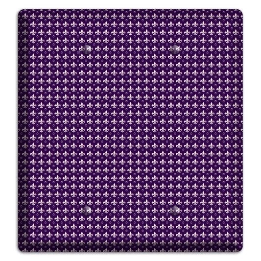 Purple Fleur de Lis 2 Blank Wallplate