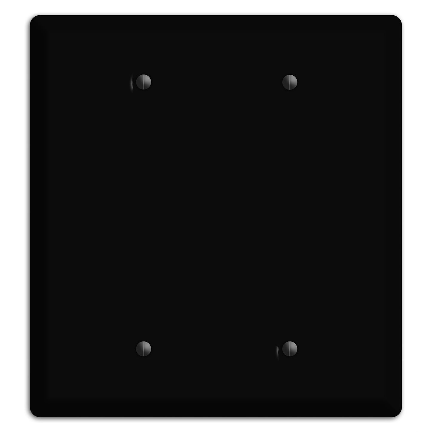 Satin Black Metal 2 Blank Wallplate