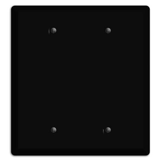 Satin Black Metal 2 Blank Wallplate