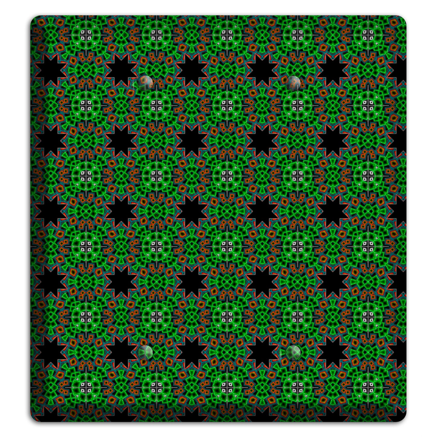 Green Foulard 2 2 Blank Wallplate