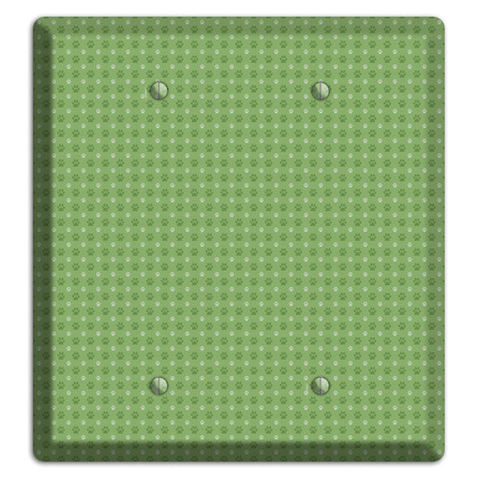 Green Paw Prints 2 Blank Wallplate