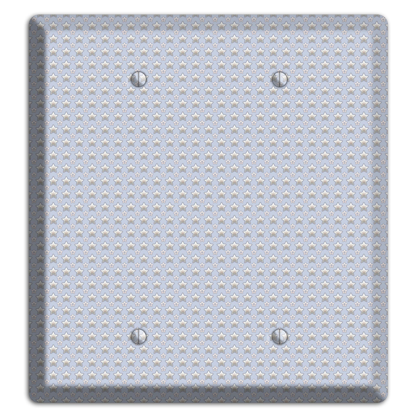 Grey Stars 2 Blank Wallplate