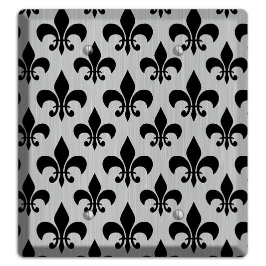 Fleur de Lis Stainless 2 Blank Wallplate