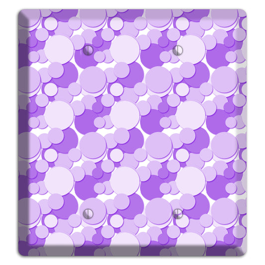 Multi Purple Bubble Dots 2 Blank Wallplate