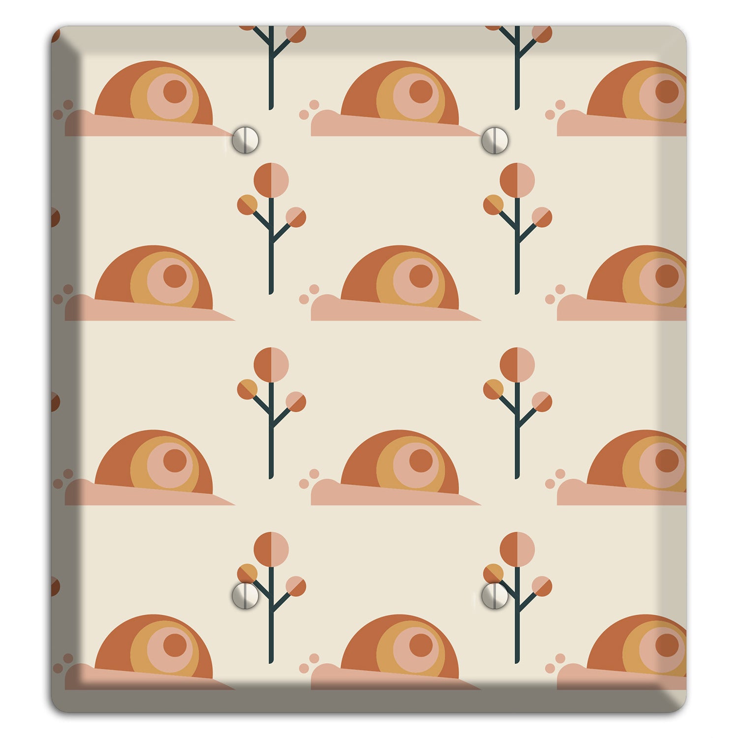 Retro Snails 2 Blank Wallplate