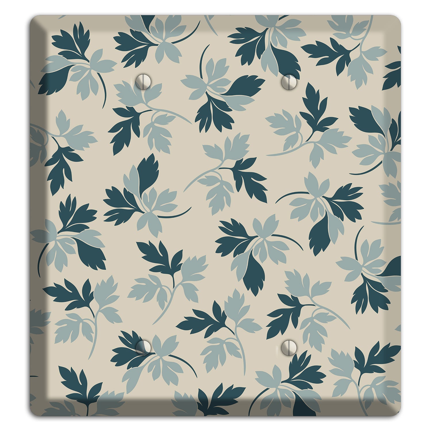 Blue Leaves 2 Blank Wallplate