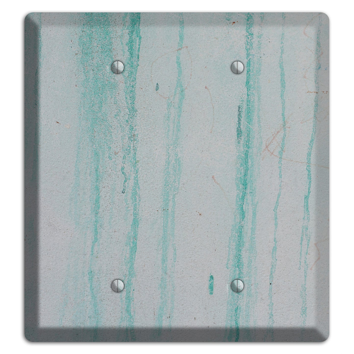 Green Stripes Concrete 2 Blank Wallplate