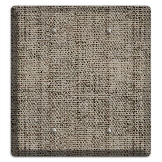 Makara Burlap 2 Blank Wallplate